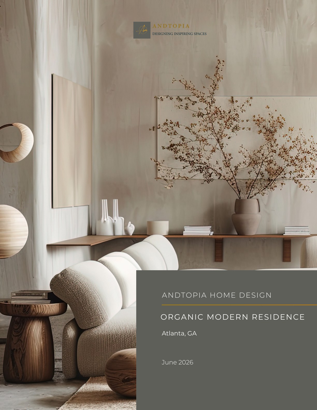 Andtopia Residential Vision Book cover for a private residence in Atlanta